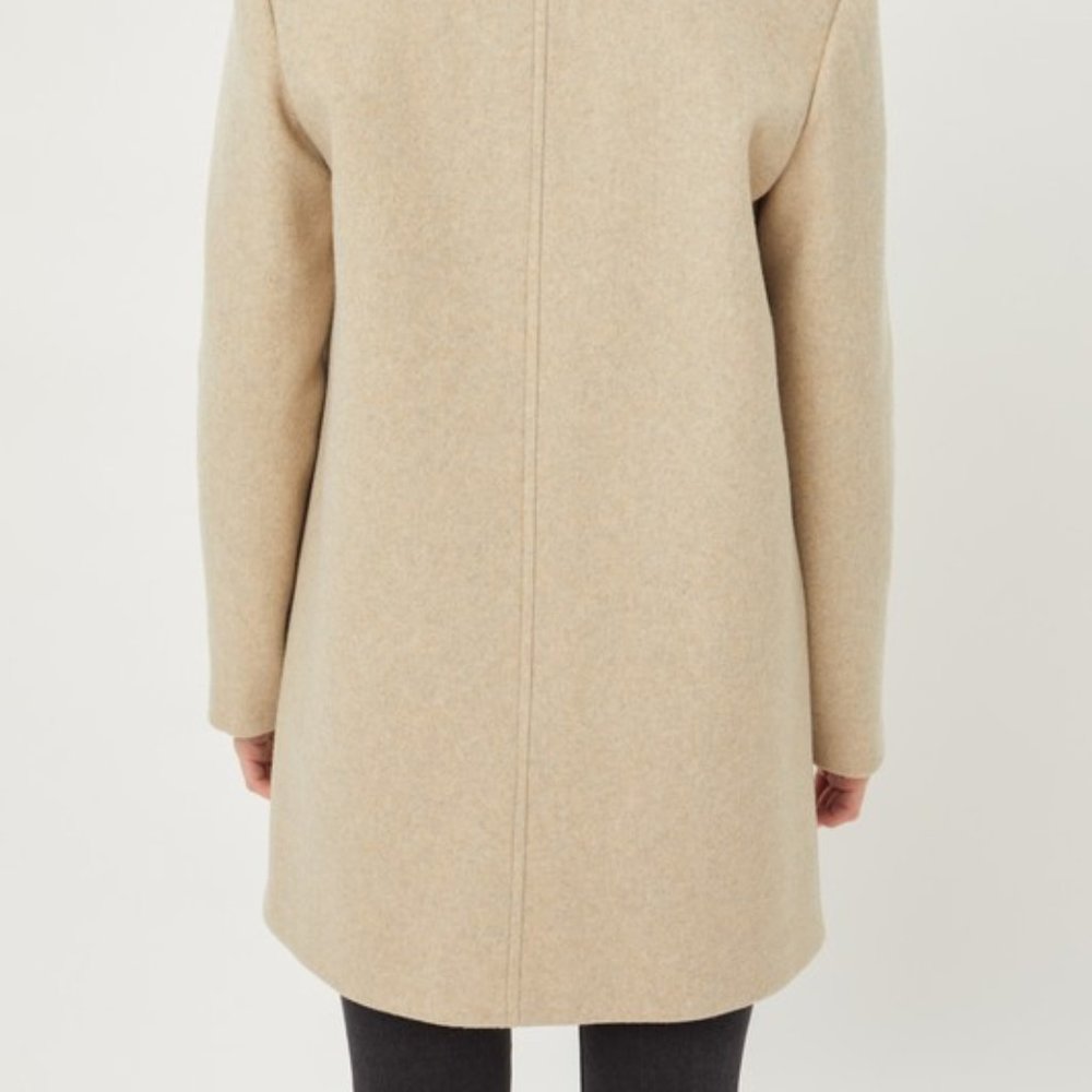 🥰 1 LEFT 🥰 Single Breasted Fleece Coat, Oatmeal - Picture 3 of 7